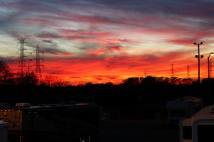 Sunset at Cal Expo RV Park 